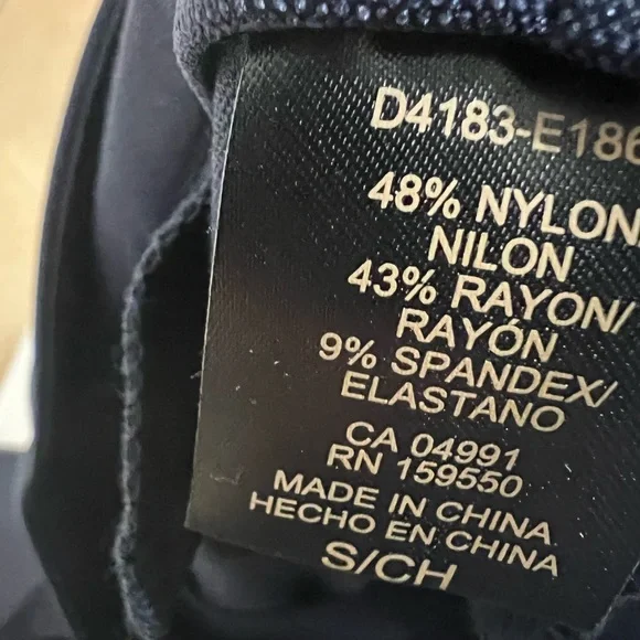 Dalia Navy Blue Stretch Pull on closure Women pant size S/ CH - Picture 5 of 6